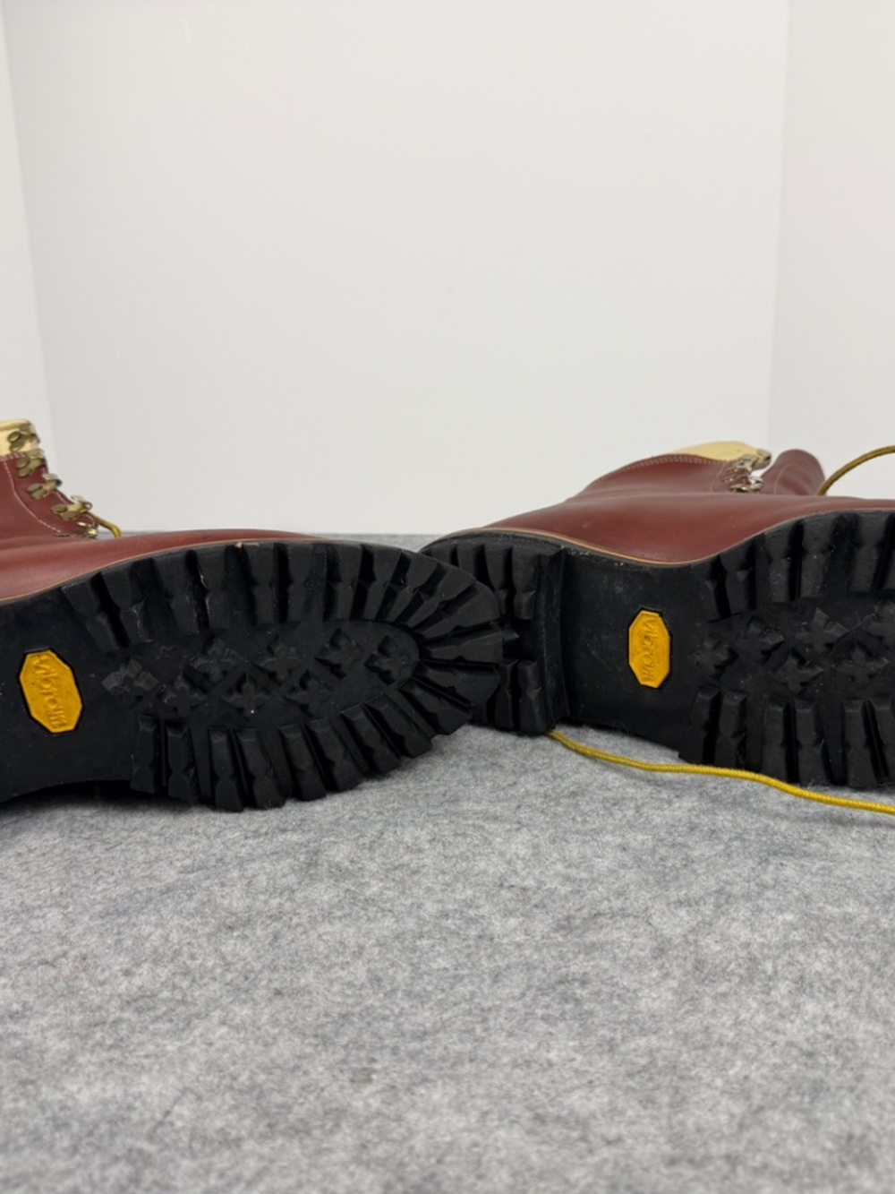 VTG Kush N Kollar Chippewa Brown Leather Work Boots Shearling Wool Insulated 11E - Picture 11 of 13